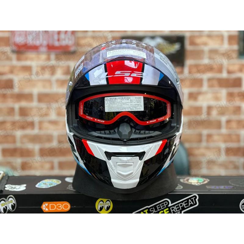LS2 FF800 STORM-II RACER全罩帽 彩繪帽 藍白紅 騎士帽 通勤帽 內墨片