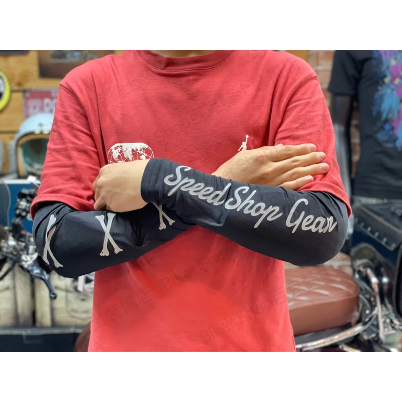 台灣Speed Shop夏季袖套 護具袖套 涼感袖套 反光字體 騎士袖套 
