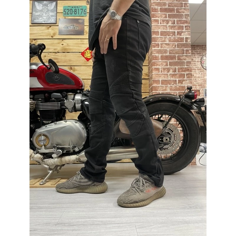 韓版黑色防摔褲 騎士褲 摩托車騎士 車褲 含護具 彈性好