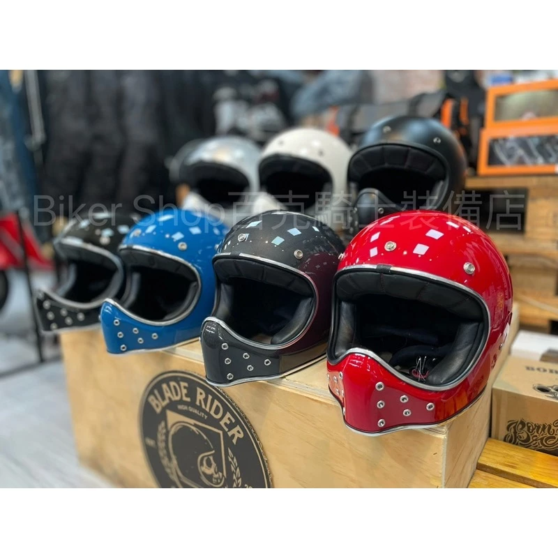 台灣BLADE RIDER 2.0 復古帽 山車帽 越野 全罩 小帽體 輕量 內襯可拆 騎士裝備