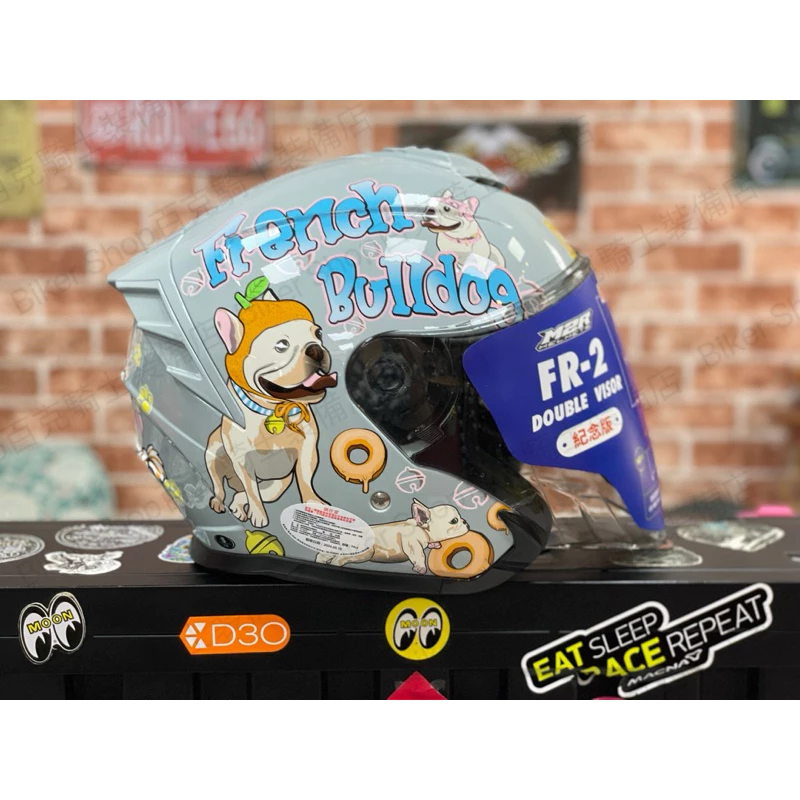 台灣 M2R FR2四分之三罩安全帽 法鬥 內墨片 內鏡片 小押尾