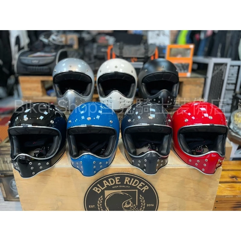 台灣BLADE RIDER 2.0 復古帽 山車帽 越野 全罩 小帽體 輕量 內襯可拆 騎士裝備