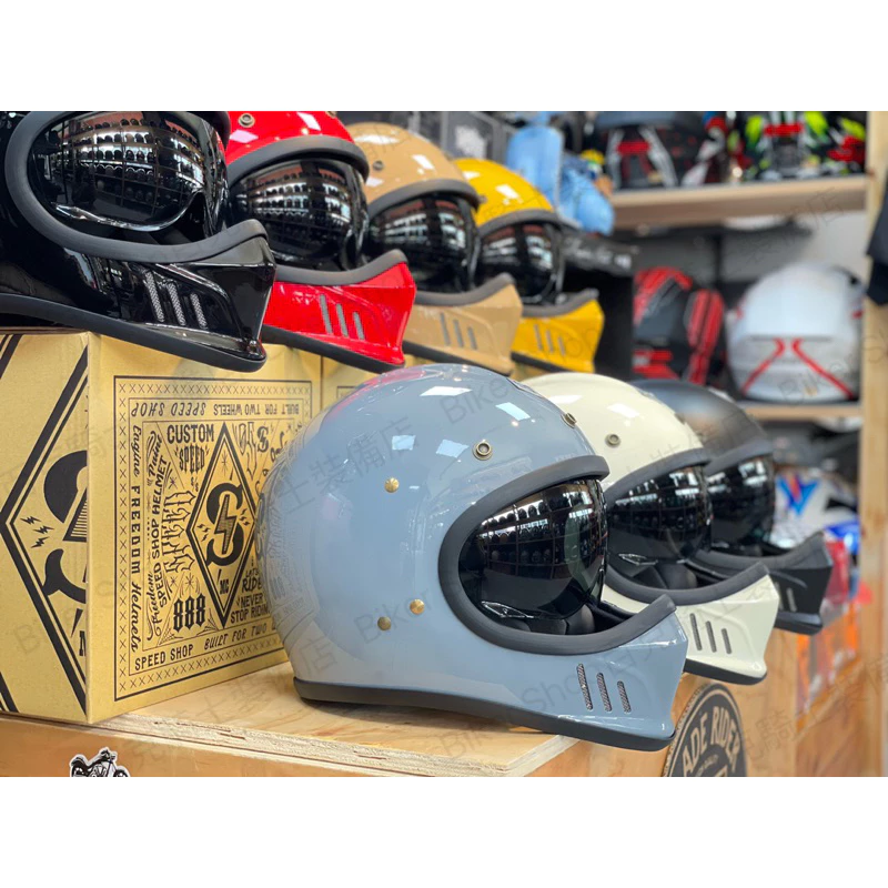 台灣Speed Shop MX-II山車帽 騎士安全帽 全罩安全帽 復古帽 通勤帽 內墨片