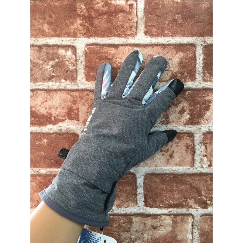 Well Fit冬季保暖防水手套 女款 女生手套 灰色扶桑花 觸控 滑手機 現貨