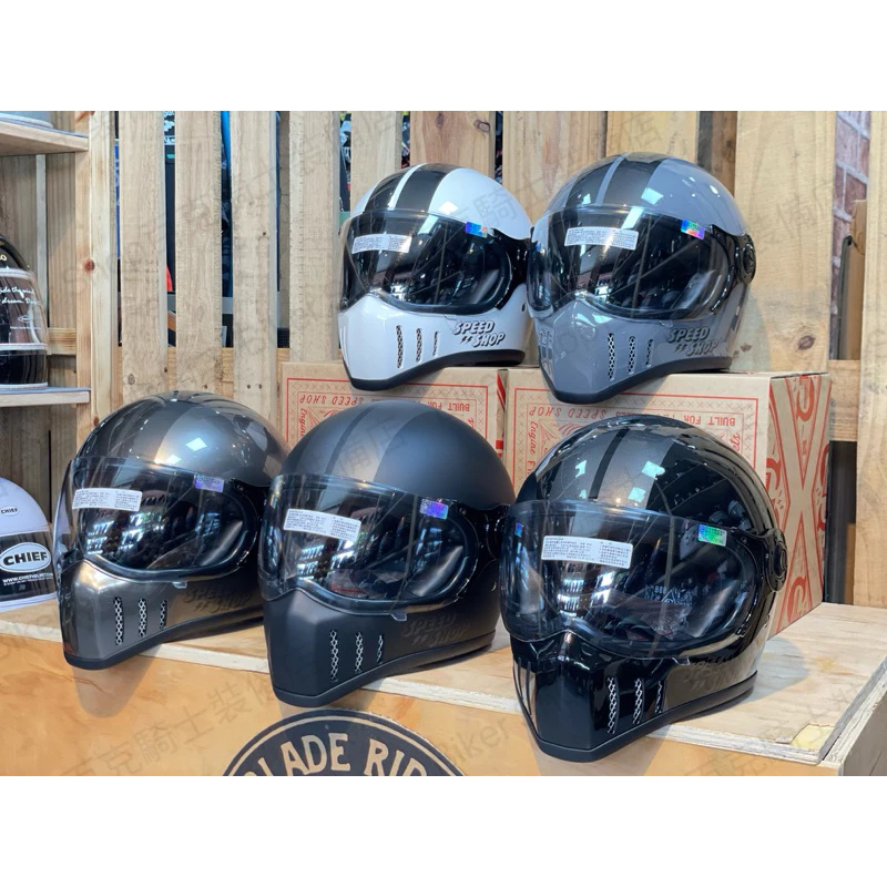 台灣Speed Shop 挑戰者鎖鏡山車帽 騎士安全帽 全罩安全帽 通勤帽 造型安全帽 透氣通風