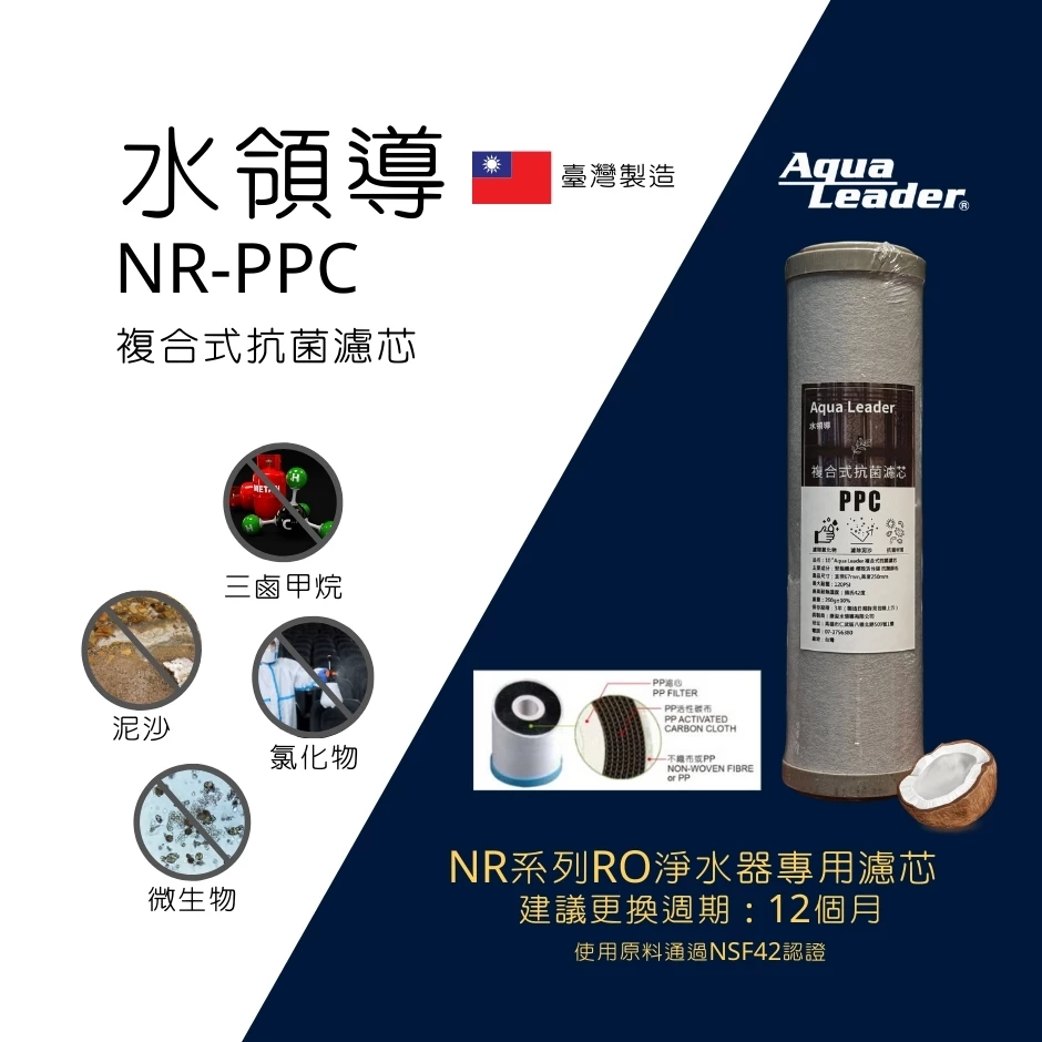 【Aqua Leader 水領導】NR系列 RO淨水器 專用濾芯 NR-PPC