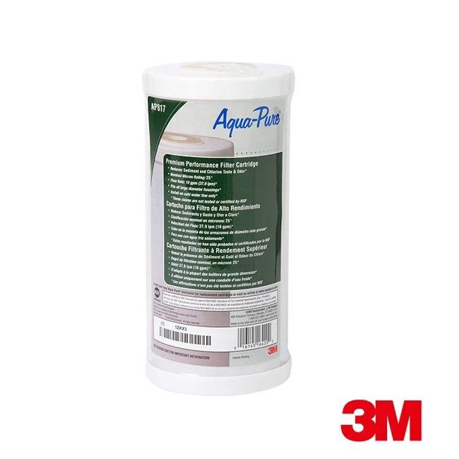 【3M】SS801全戶式不鏽鋼淨水系統替換濾心AP817一支 【適用通規10吋大胖濾殼】【3M授權經銷】