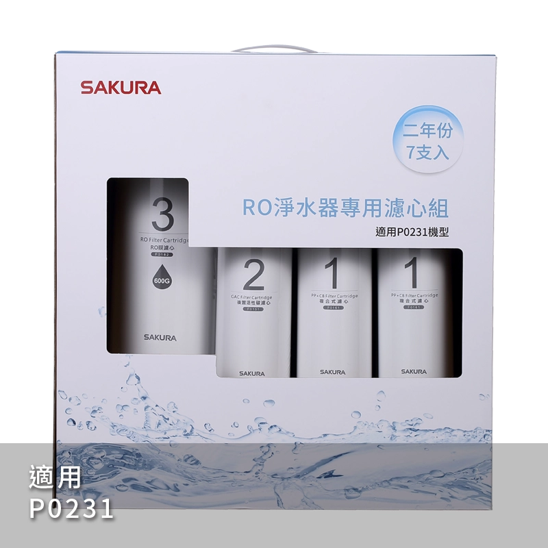 【SAKURA 櫻花】RO P0231淨水器專用兩年份濾心F0194 【櫻花授權經銷】