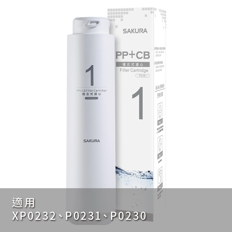 【SAKURA 櫻花】RO P0230&P0231淨水器專用 複合式濾心F0161 一支【第一道濾心】【櫻花授權經銷】
