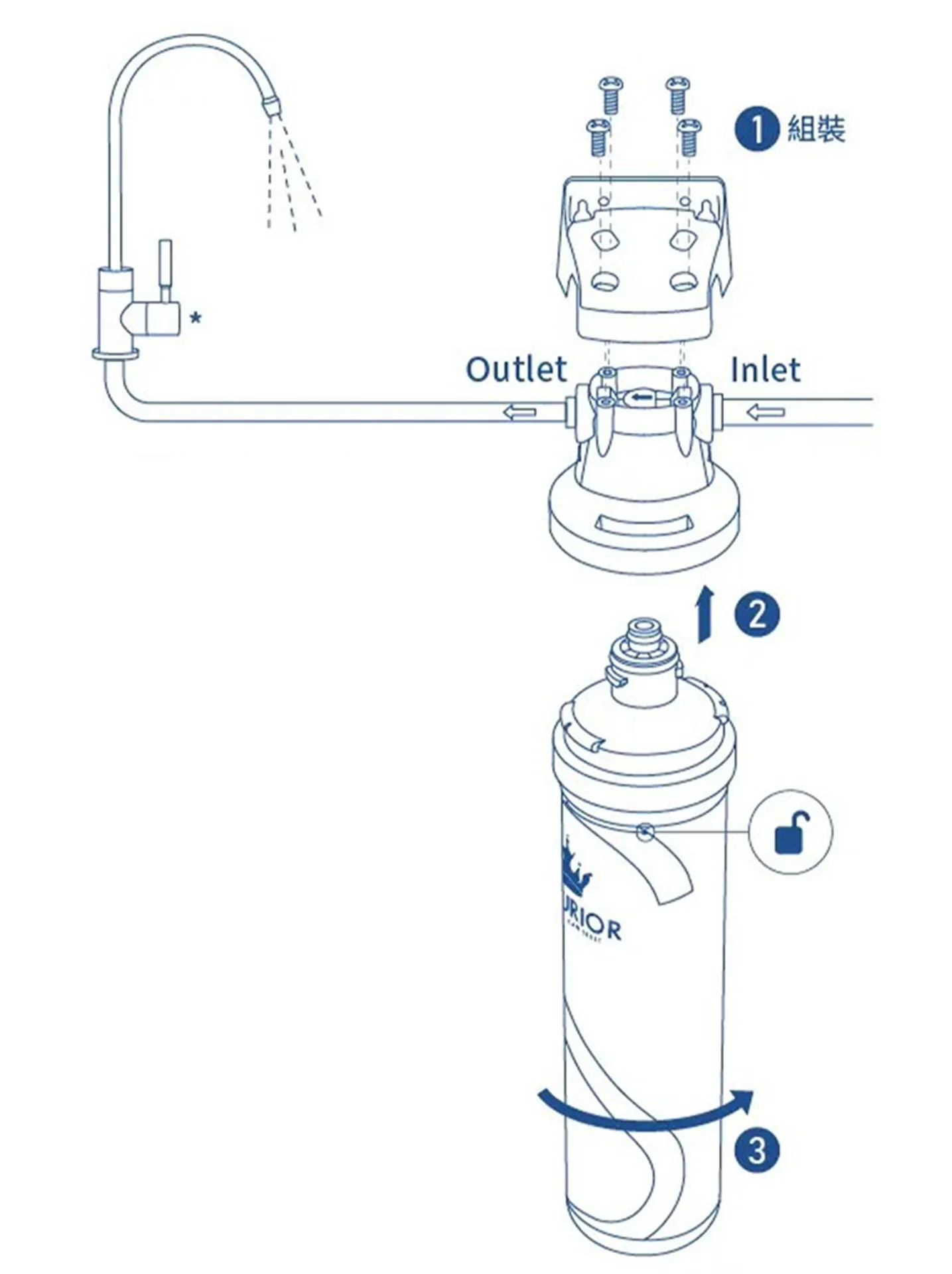 【Supurior 舒沛優】濾心專用頭座