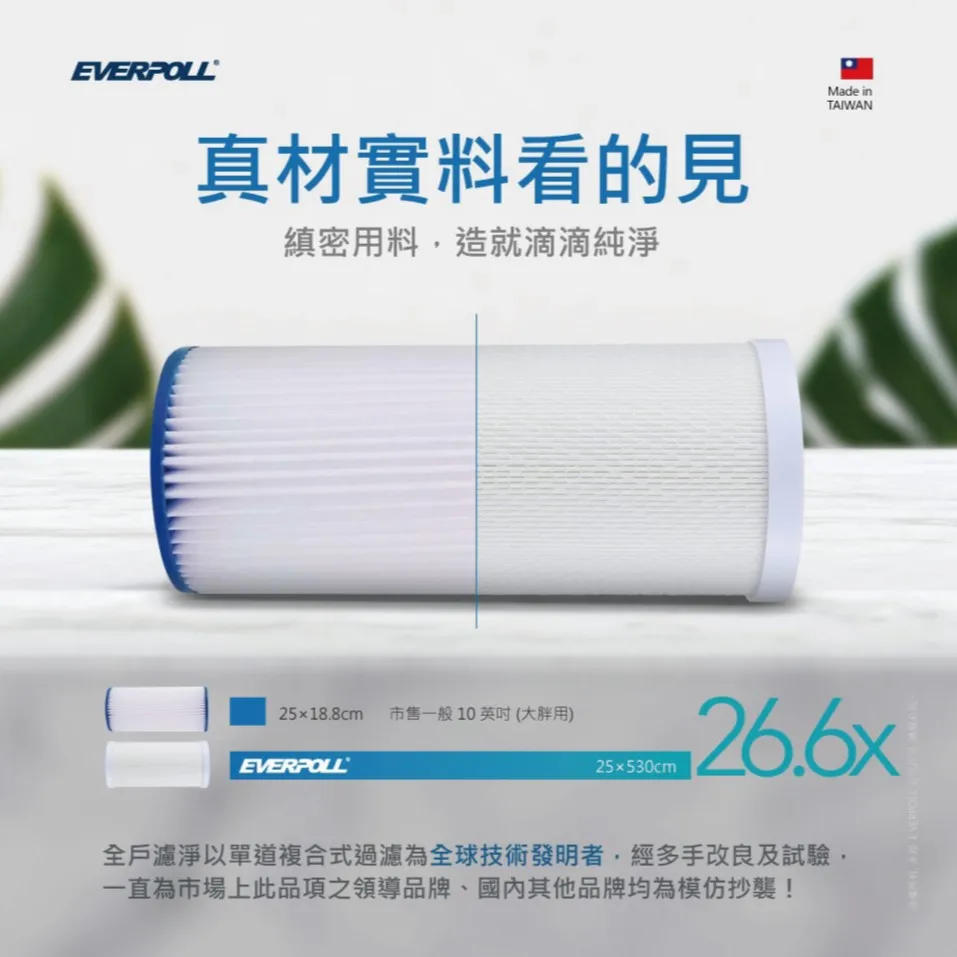 【Everpoll 愛科】全戶除氯淨水器專用濾心 FH-030