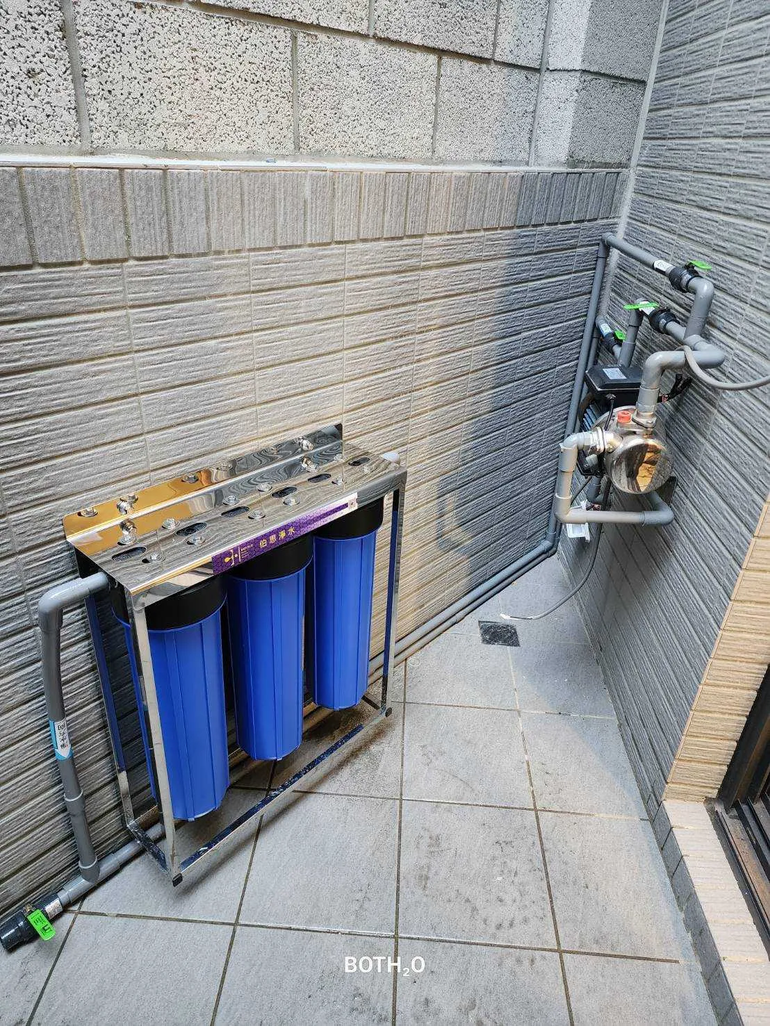 20吋全戶式過濾三道大胖鐵架款