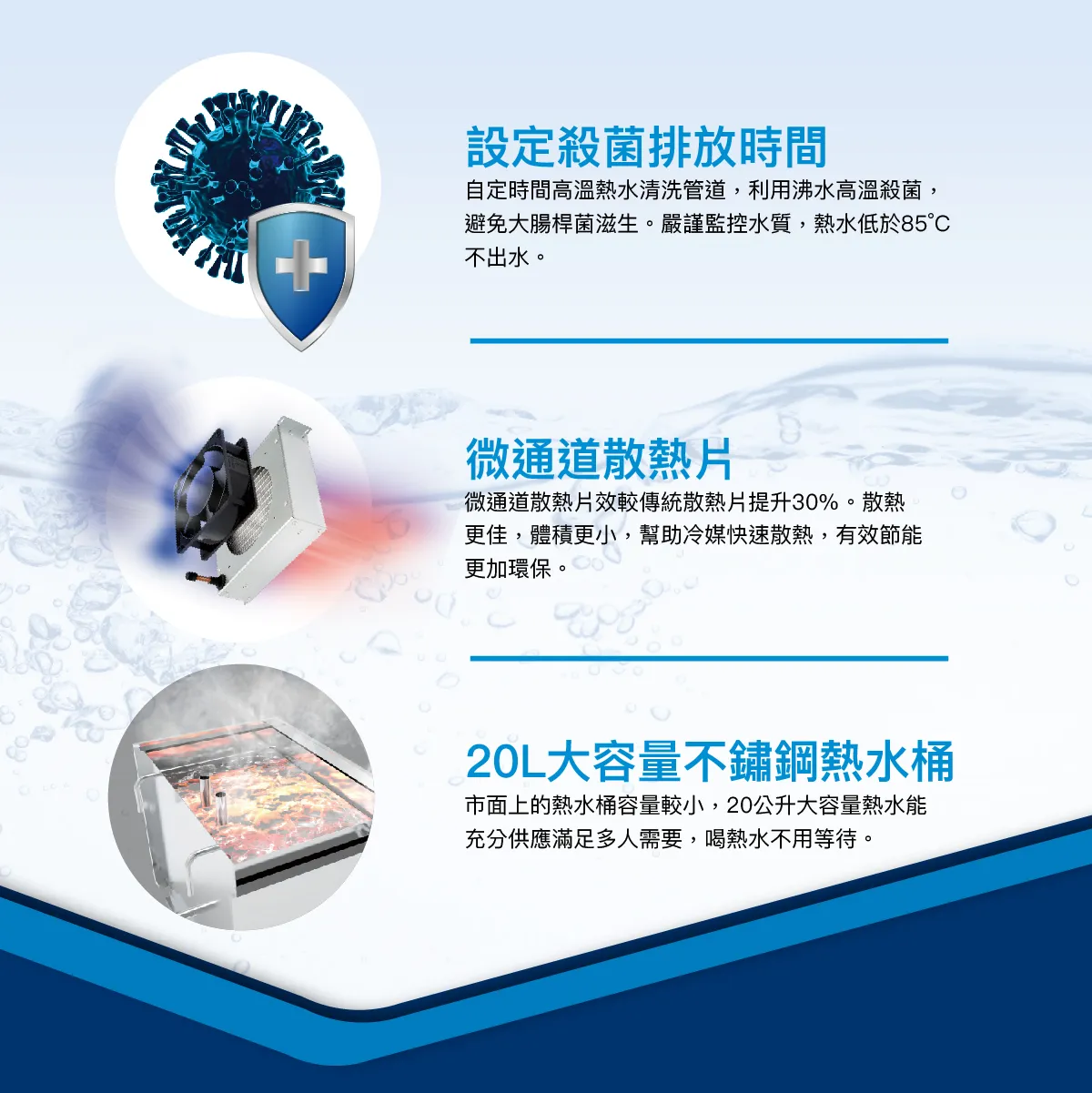 【Haohsing 豪星】立地型 智慧熱交換飲水機『 程控按鍵』 HM-3187三溫飲水機