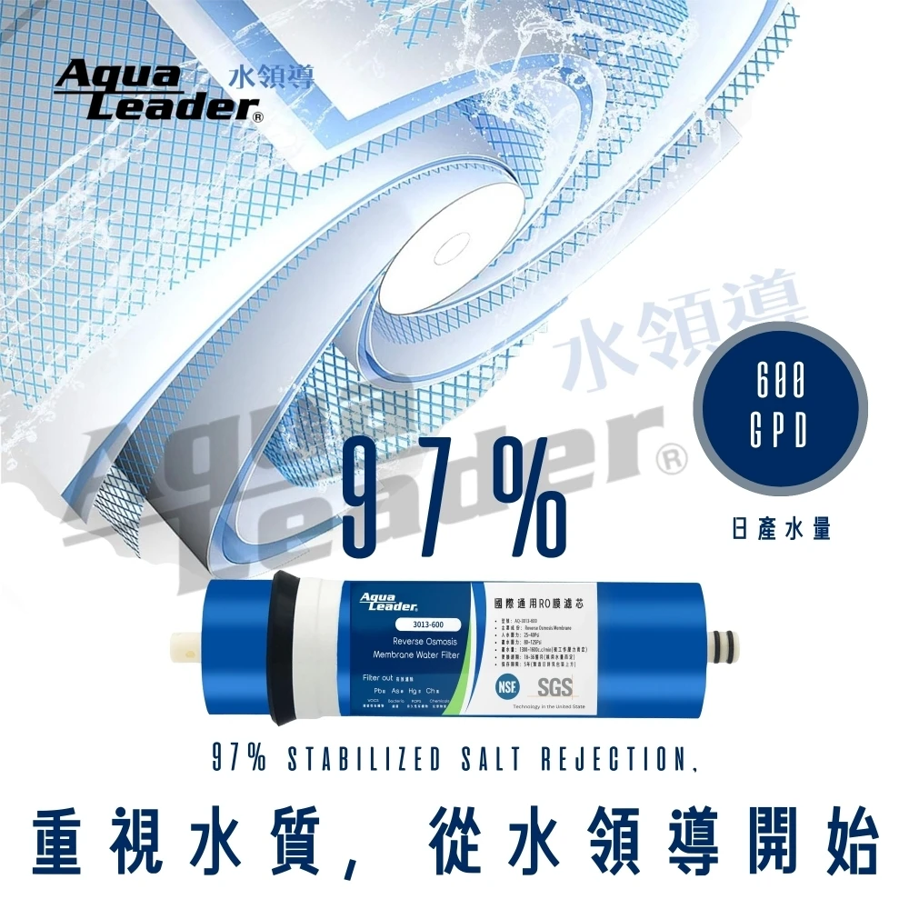 【Aqua Leader水領導】3013-600G RO膜濾芯