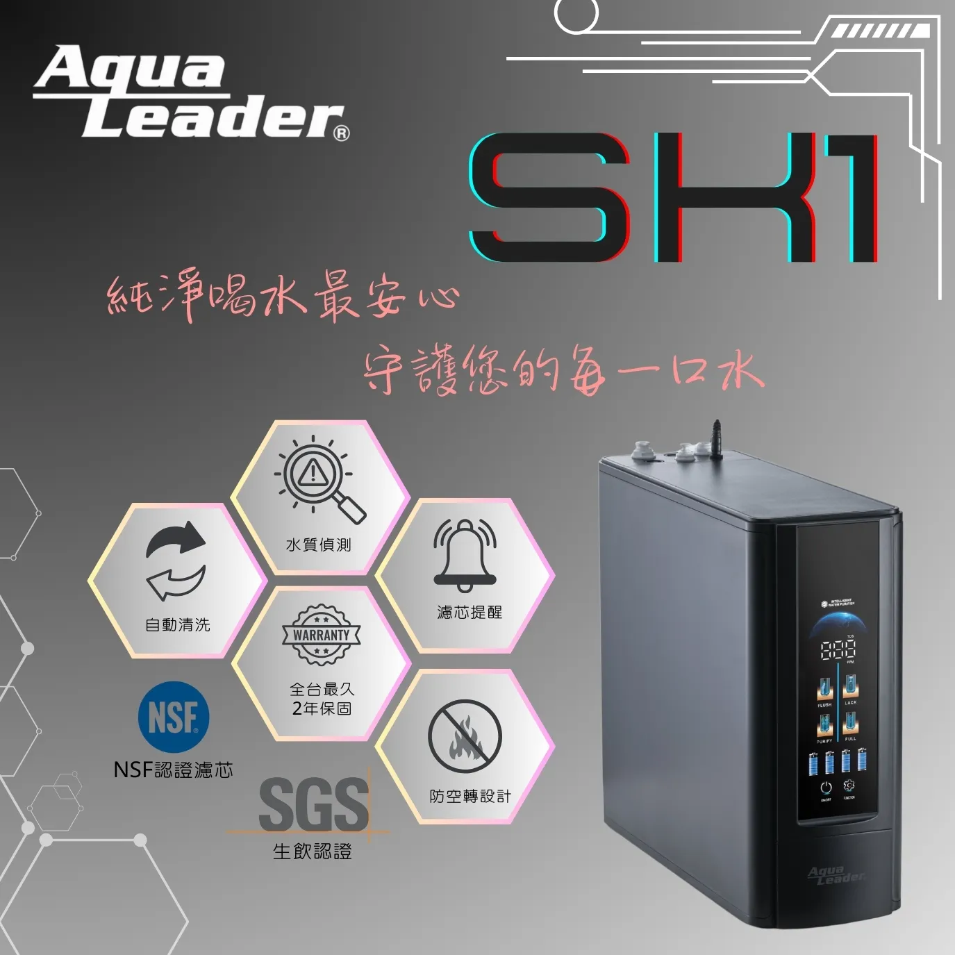 【Aqua Leader水領導】 SK1 Ai 智慧UV淨水器