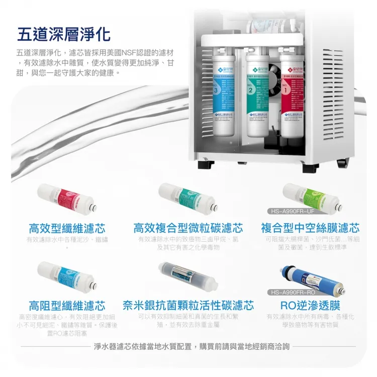 【Haohsing 豪星】立地型 智慧熱交換飲水機『 程控按鍵』HS-A990FR 三溫飲水機