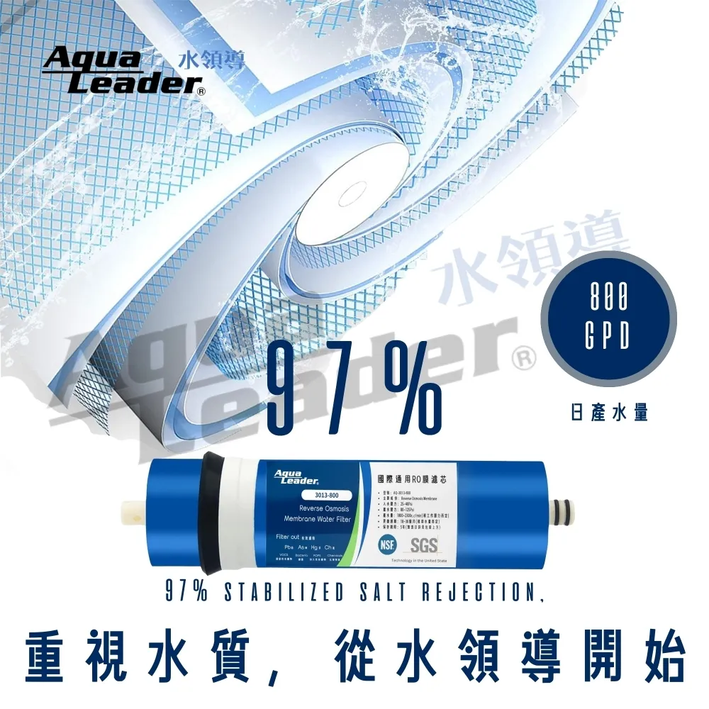 【Aqua Leader水領導】3013-800G RO膜濾芯
