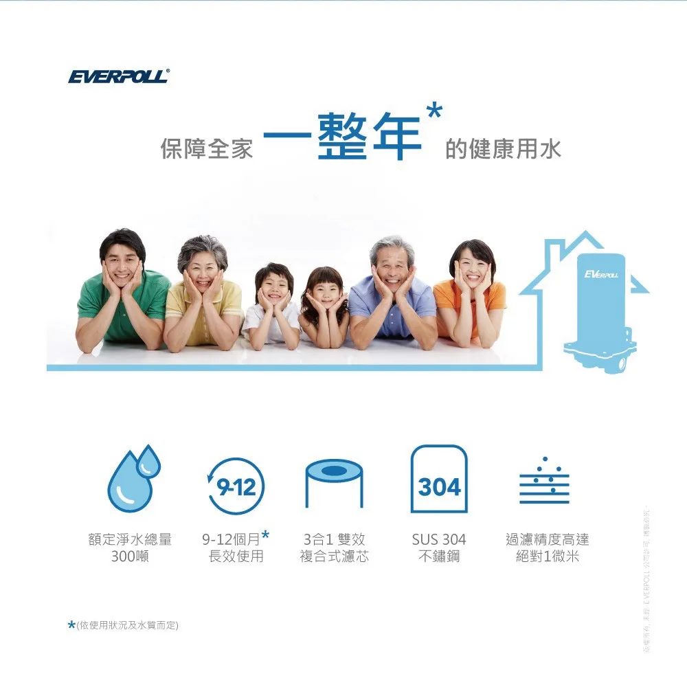 【Everpoll 愛科】FH-301 傳家寶 全戶濾淨