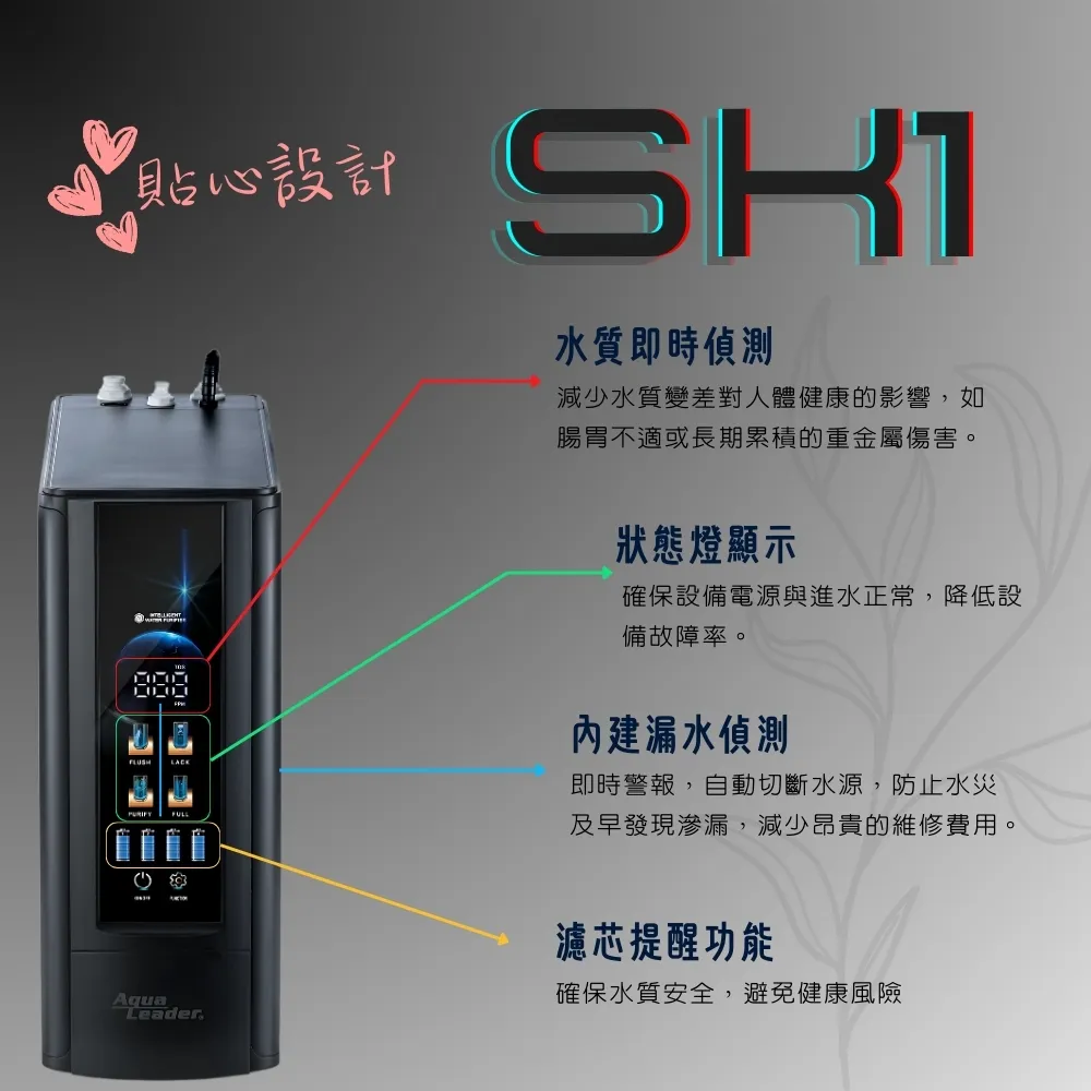 【Aqua Leader水領導】 SK1 Ai 智慧UV淨水器