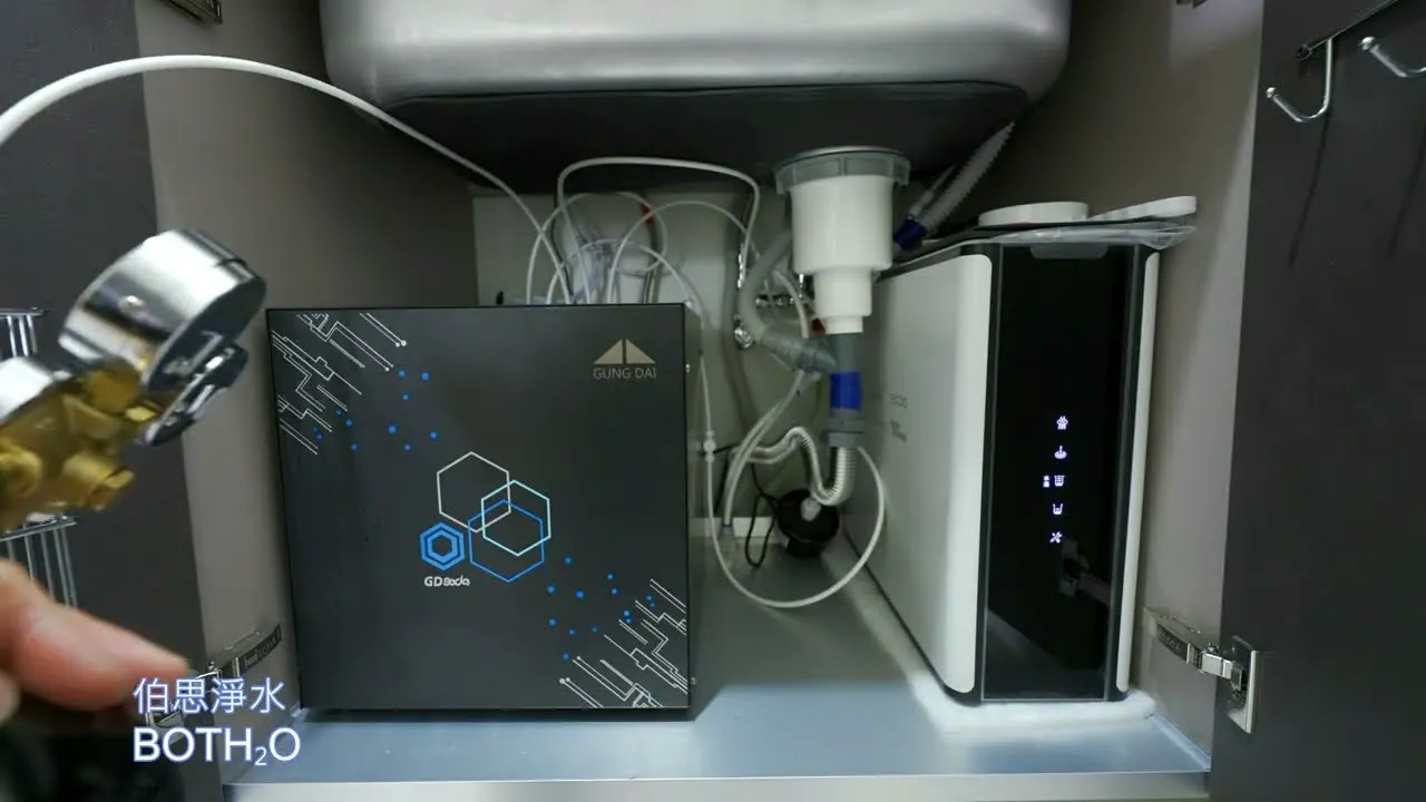 伯思淨水 4合1氣泡水飲水機宮黛 GD SODA 800加侖RO機水領導 展示說明