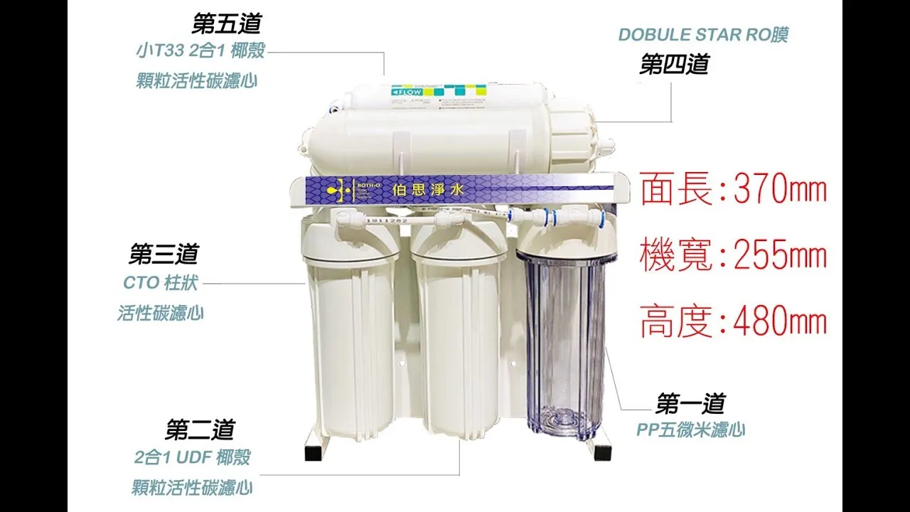 伯思淨水 #傳統裸機 #公規濾芯 #組裝DIY說明 #RO逆滲透 #淨水器