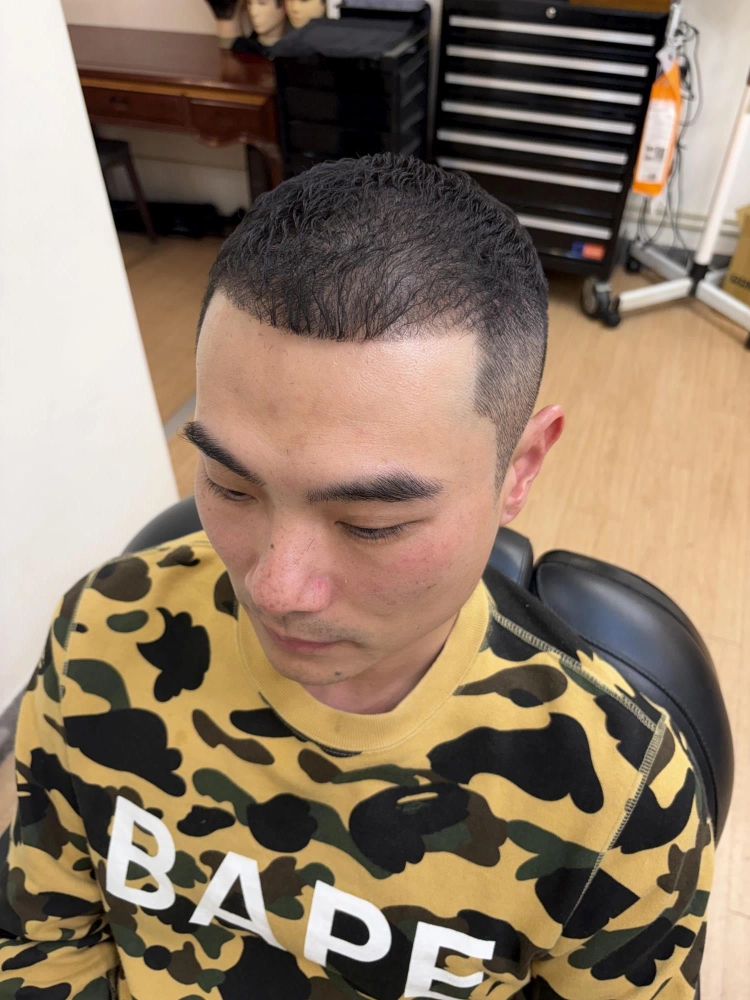 燙髮作品｜寸頭燙｜新竹男士寸頭燙髮｜竹北男士寸頭燙髮