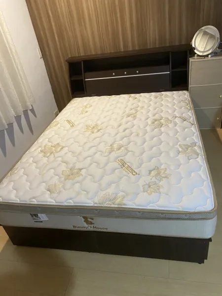 新北市樹林區-乳膠床墊微風5尺+寶貝床頭訂製加高+三抽床底