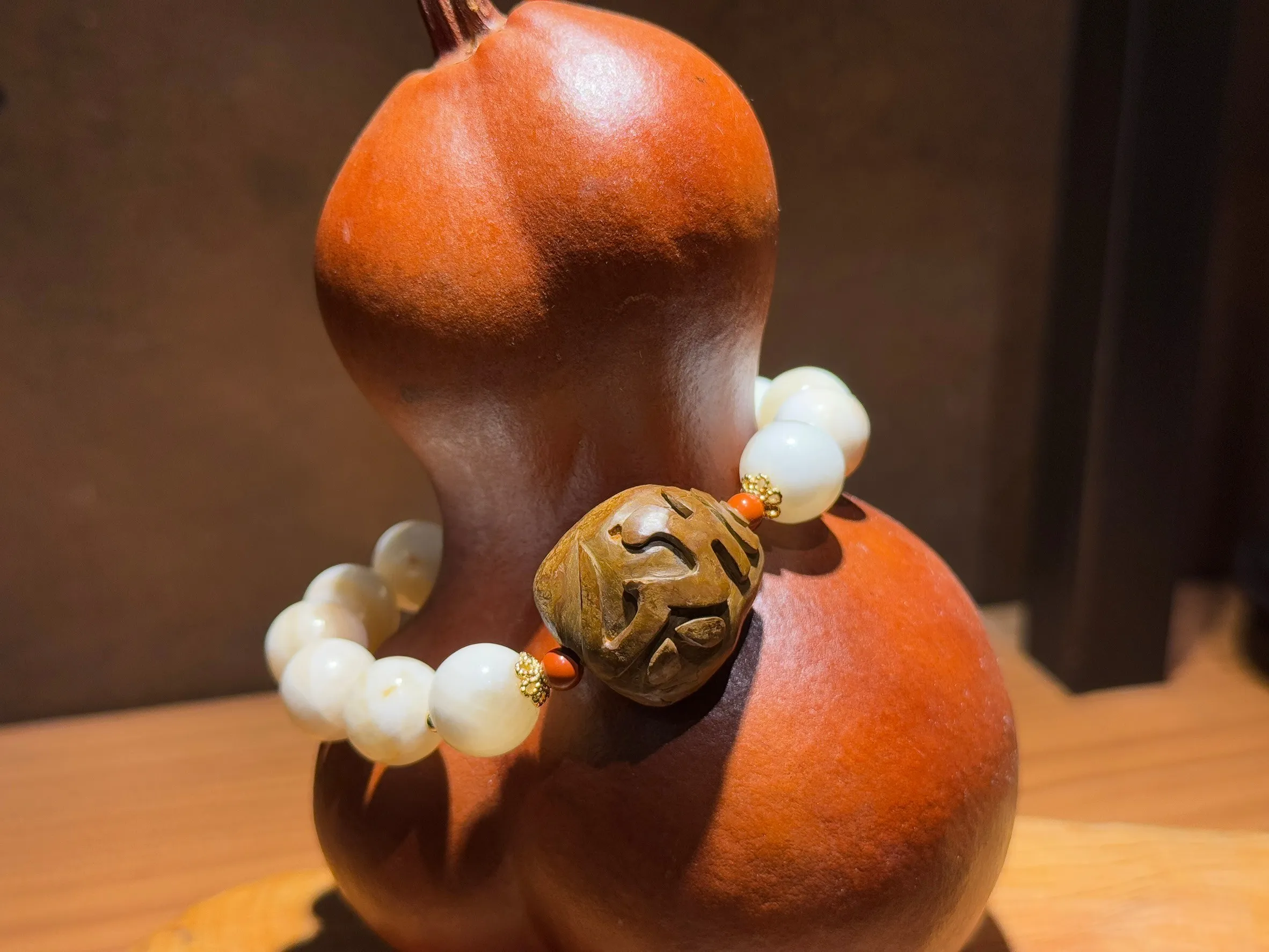 紅舍利咒字 光明珊瑚手珠