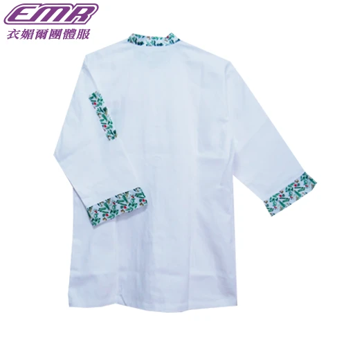 配色單排釦廚師服-C401