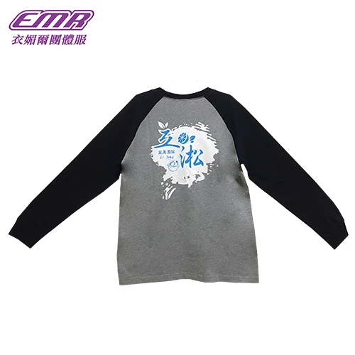 斜長袖圓領T-shirt-T046