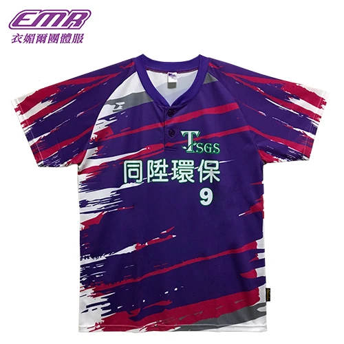 昇華斜袖球衣-T007