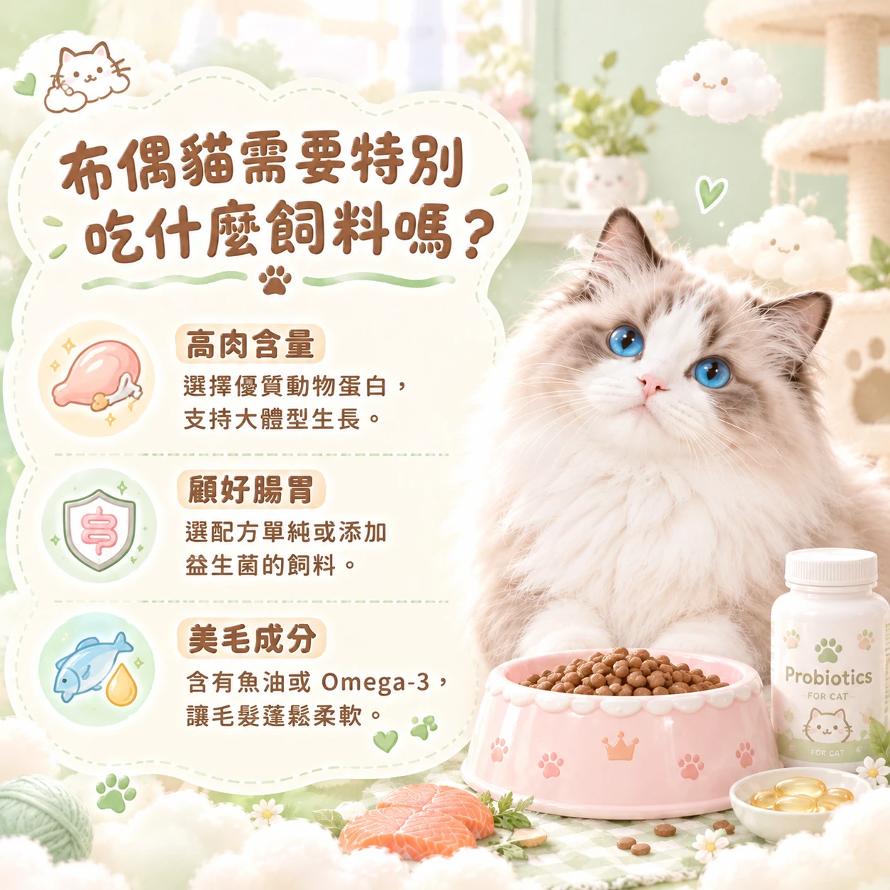 布偶貓需要特別吃什麼飼料嗎？