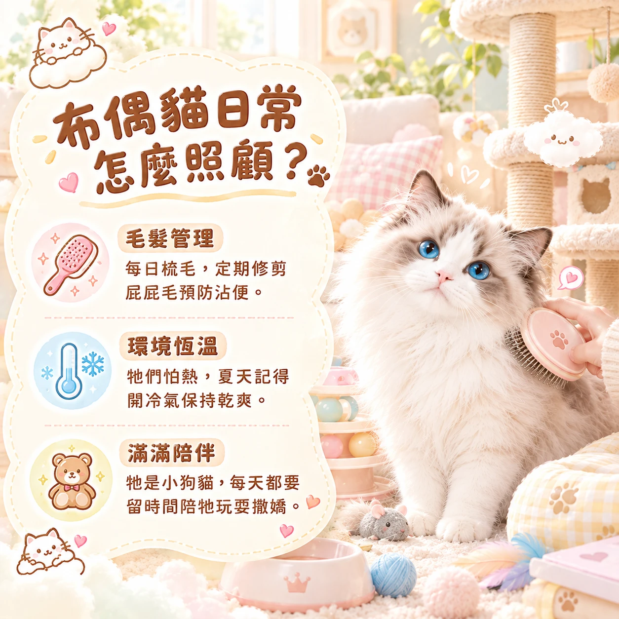 布偶貓怎麼照顧？