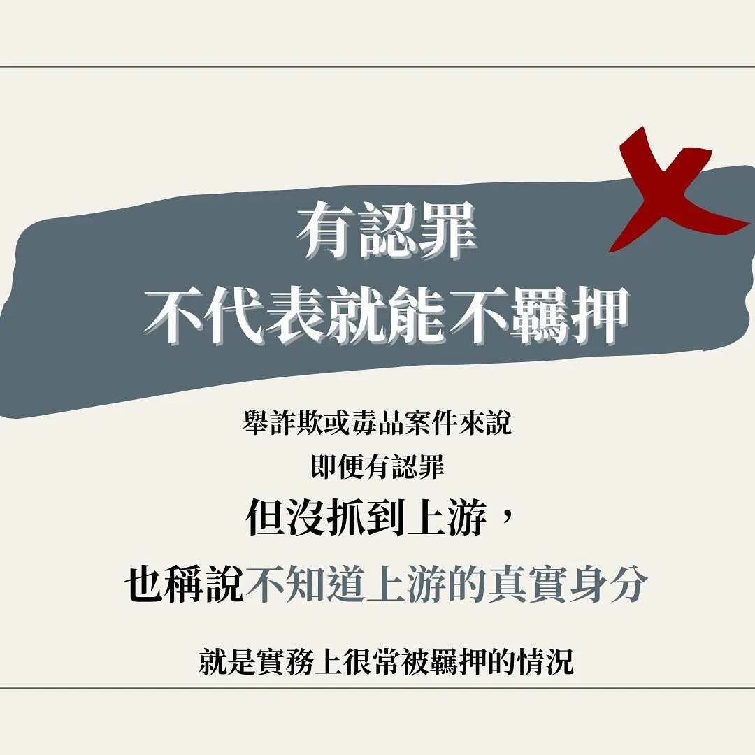 認罪 上游 羈押