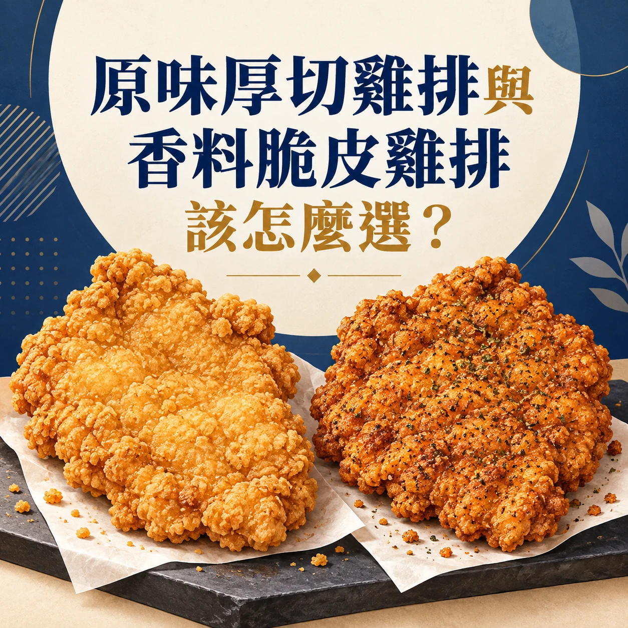原味厚切雞排與香料脆皮雞排該怎麼選？