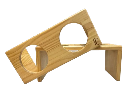 手工製作『兩』孔貓碗架　　　　　　　（歡迎來電客製）