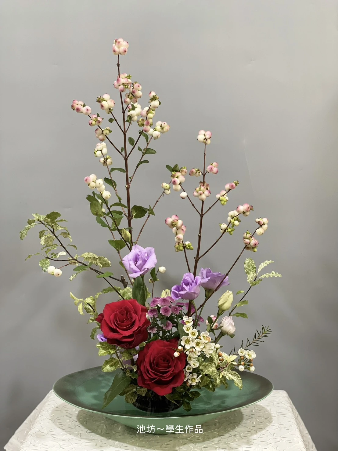池坊學生作品-台中客製花禮/北屯區客製花禮