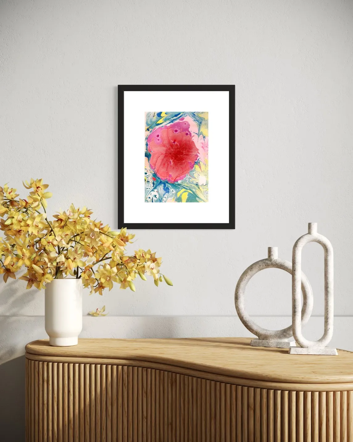 《喚醒的心跳》抽象藝術畫｜浮水裝飾畫