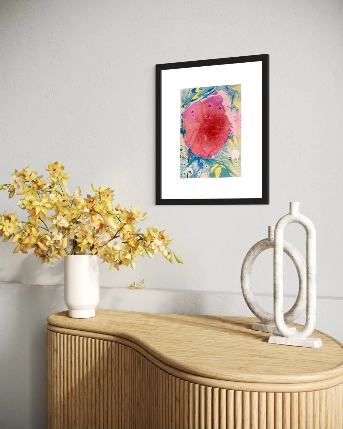 《喚醒的心跳》抽象藝術畫｜浮水裝飾畫