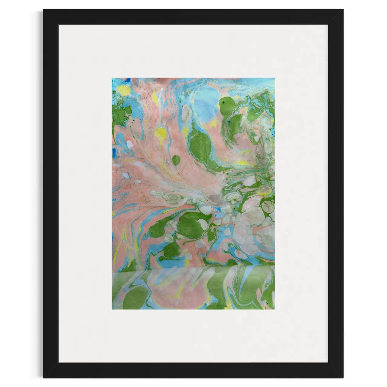 現代抽象藝術畫《流動的界線感》｜夢幻色彩 × 空間焦點畫作