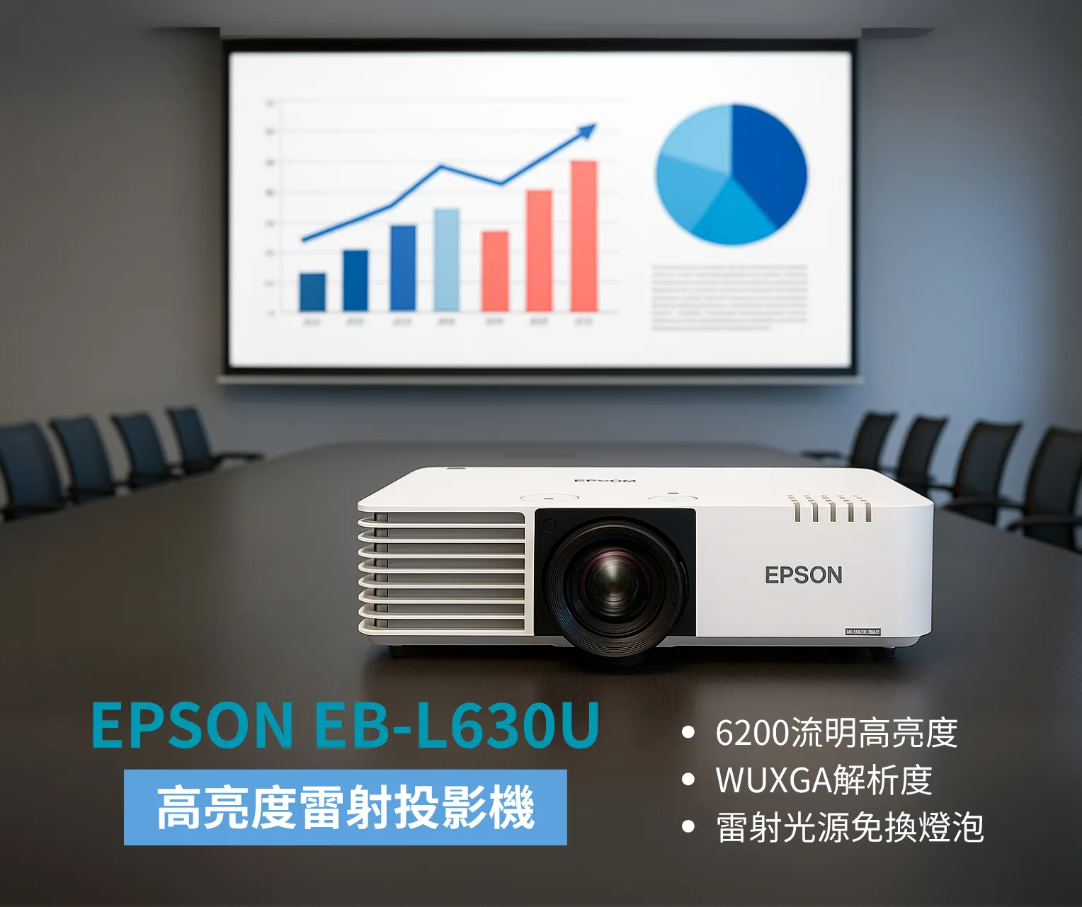 投影機推薦-EPSON EB-L630U 高亮度雷射投影機｜商務簡報與大型空間的極致選擇 ｜投影機安裝｜台北投影機廠商推薦