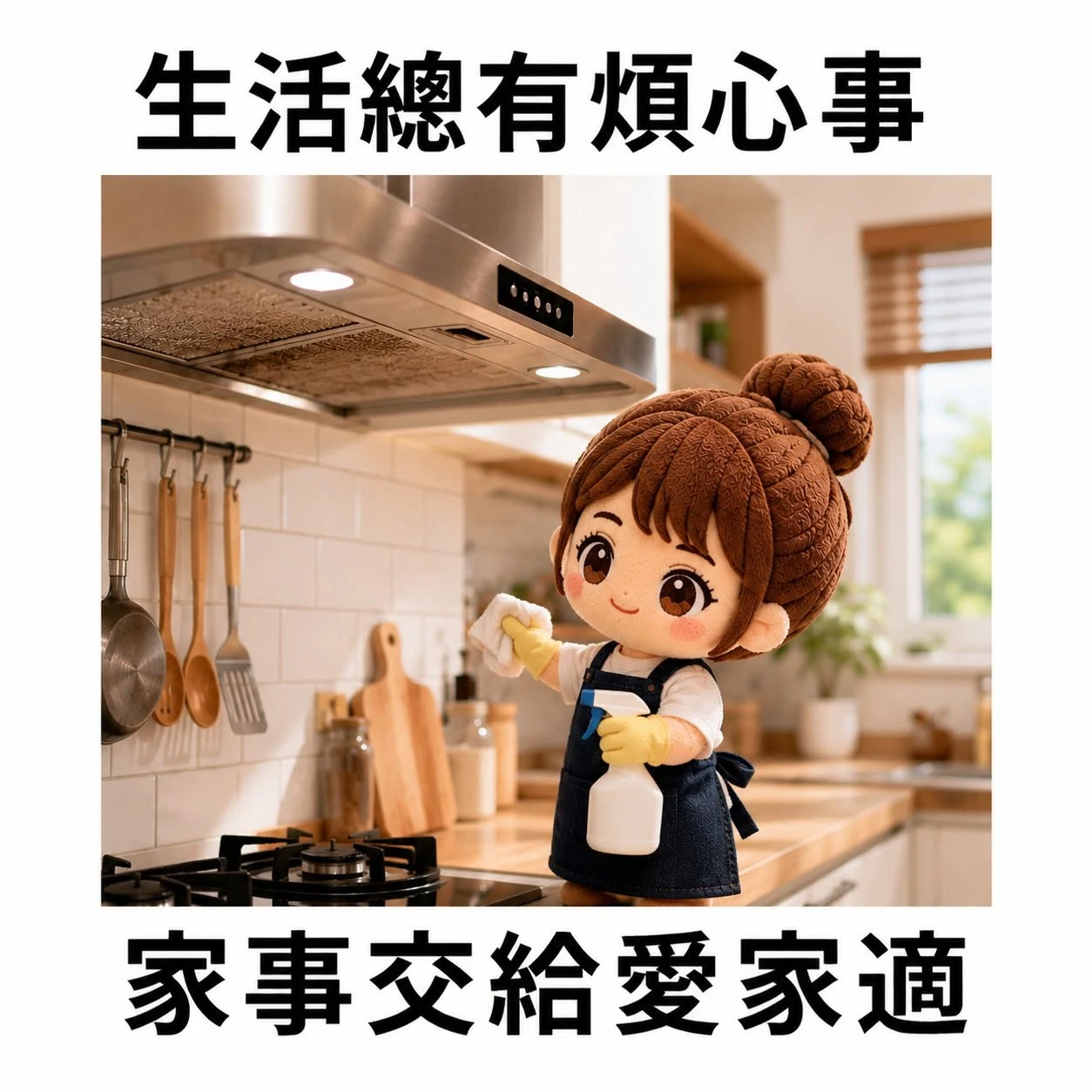 你負責過生活， 我負責清廚房。