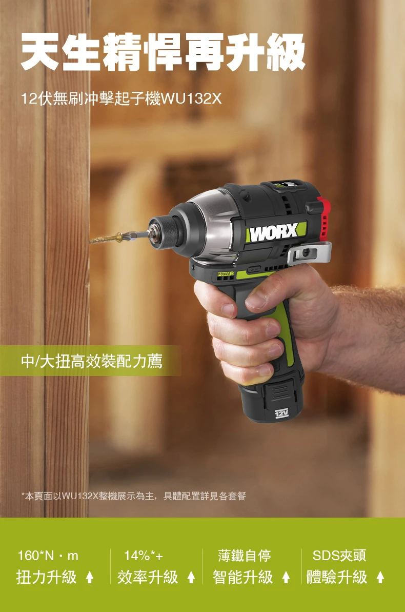 威克士WORX WU132X 12V衝擊起子機(附箱)