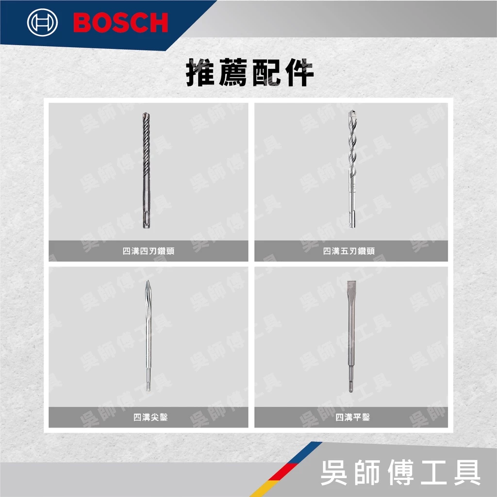 博世 BOSCH GBH 18V-34 CF 18V強力型無刷四溝鎚鑽(主機)