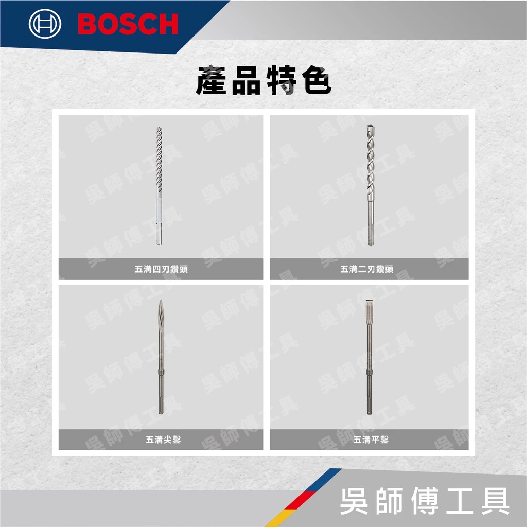 博世 BOSCH GBH 18V-45 C 18V五溝強力型無刷鎚鑽(主機)