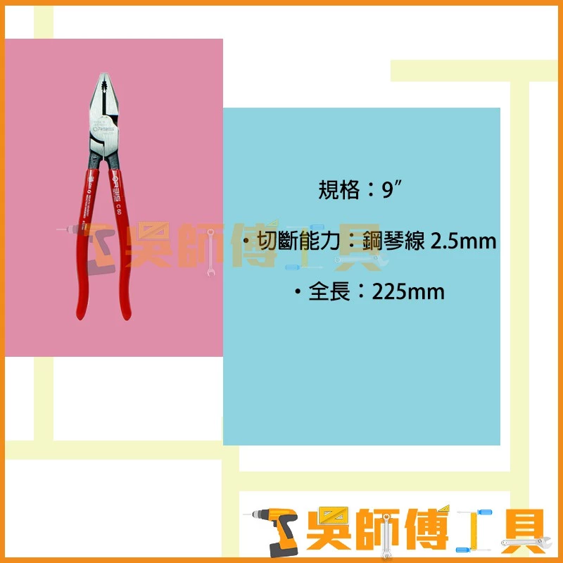 德國 ORBIS 9吋 省力型強力鋼絲鉗