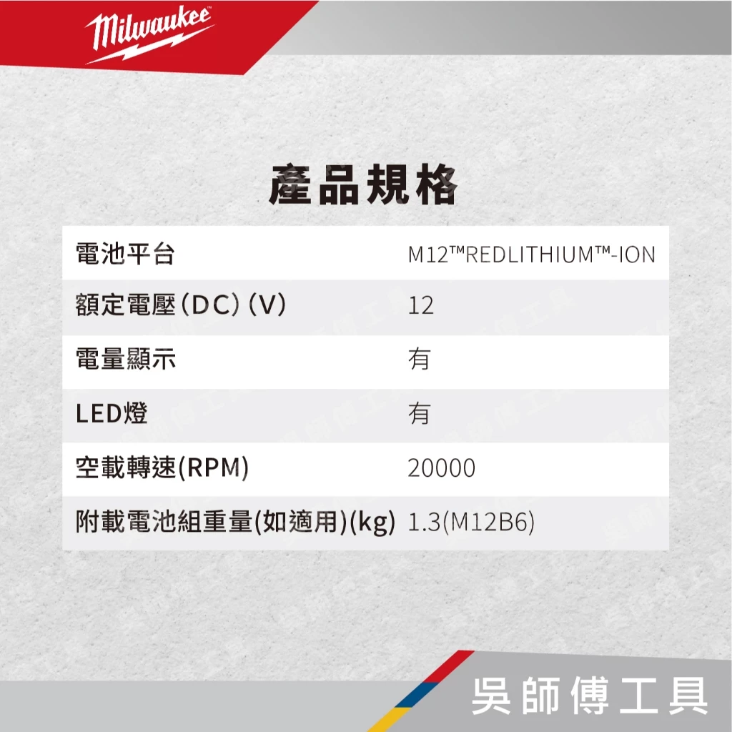 美沃奇 Milwaukee M12 FCOT 12V鋰電無刷3