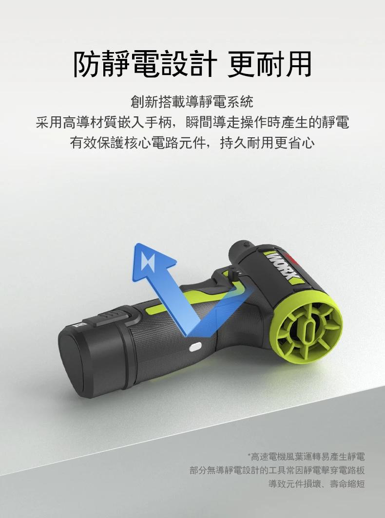 威克士WORX WU094(綠)吹塵槍(主機)