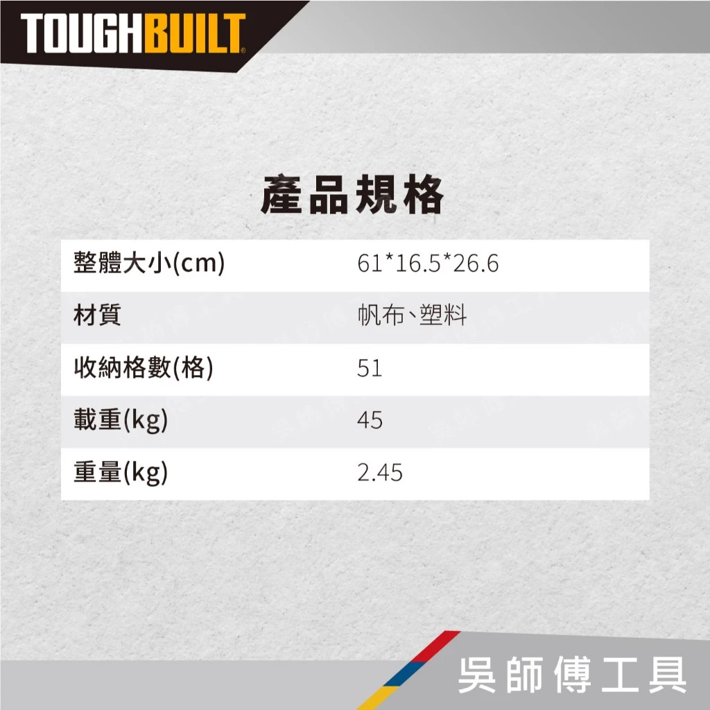 TOUGHBUILT 托比爾 TB-60-20 開口軟包-20吋