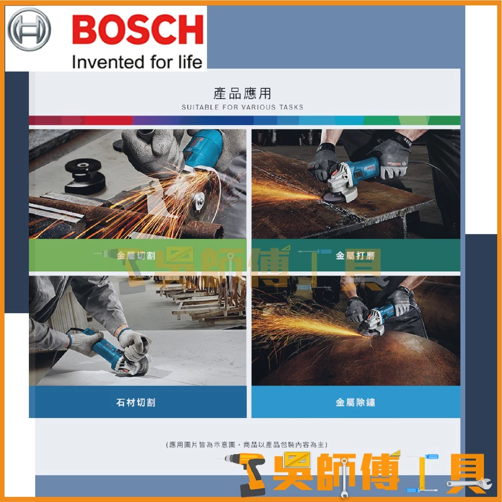 博世 BOSCH GWS 750-100S 4英吋平面可調速砂輪機